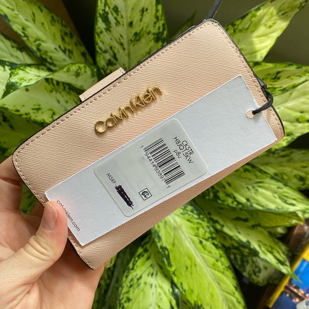 Medium Pink Calvin Klein Leather Wallet